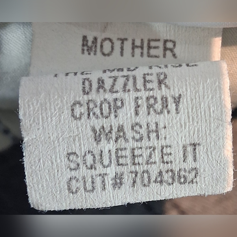 Mother The Mid Rise Dazzler Crop Fray Jeans Sz 28 Excellent Pre-Owned - Picture 10 of 11